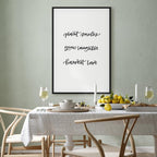 Joy and Love Quote Text Canvas Print