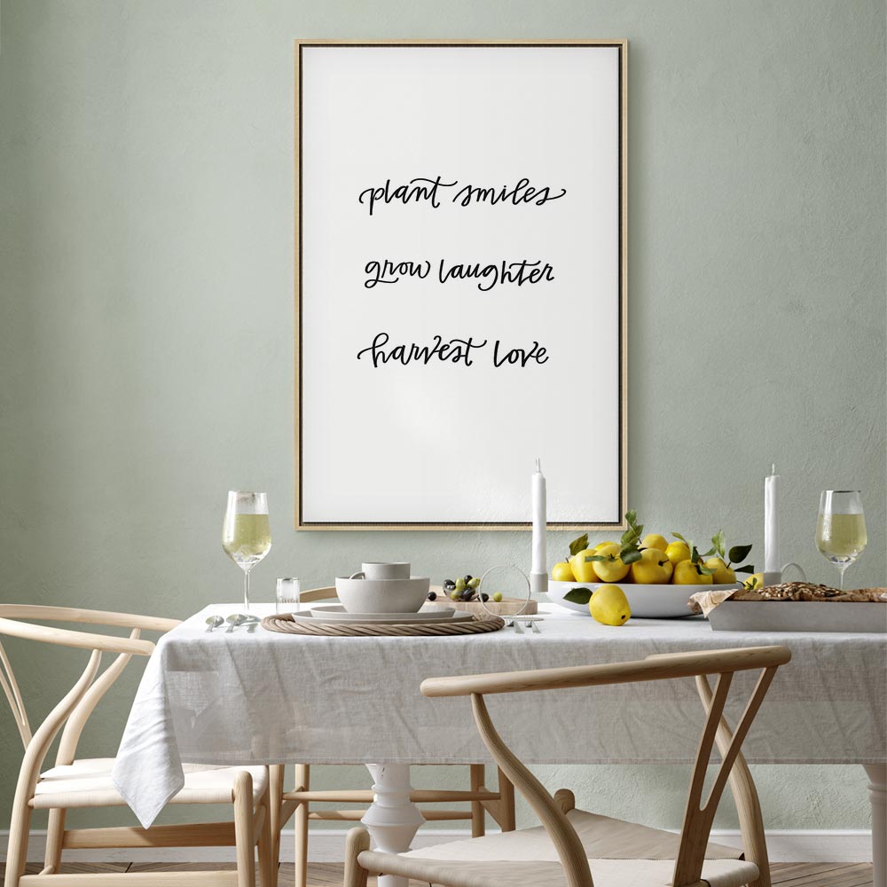 Joy and Love Quote Text Canvas Print