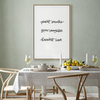 Joy and Love Quote Text Canvas Print