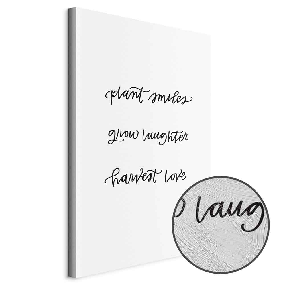Joy and Love Quote Text Canvas Print