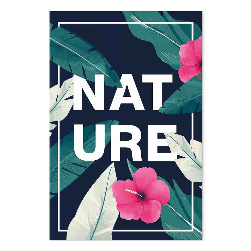 Vertical Nature Text Canvas Print