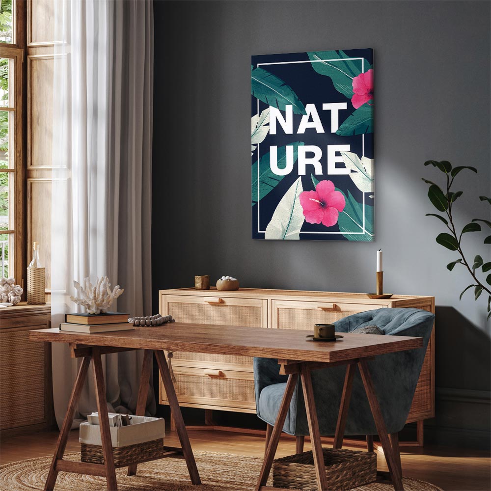 Vertical Nature Text Canvas Print