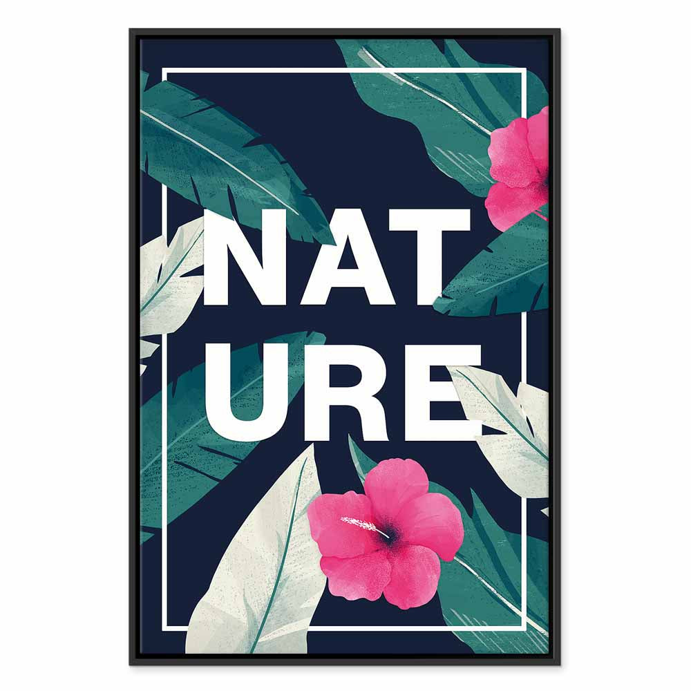 Vertical Nature Text Canvas Print