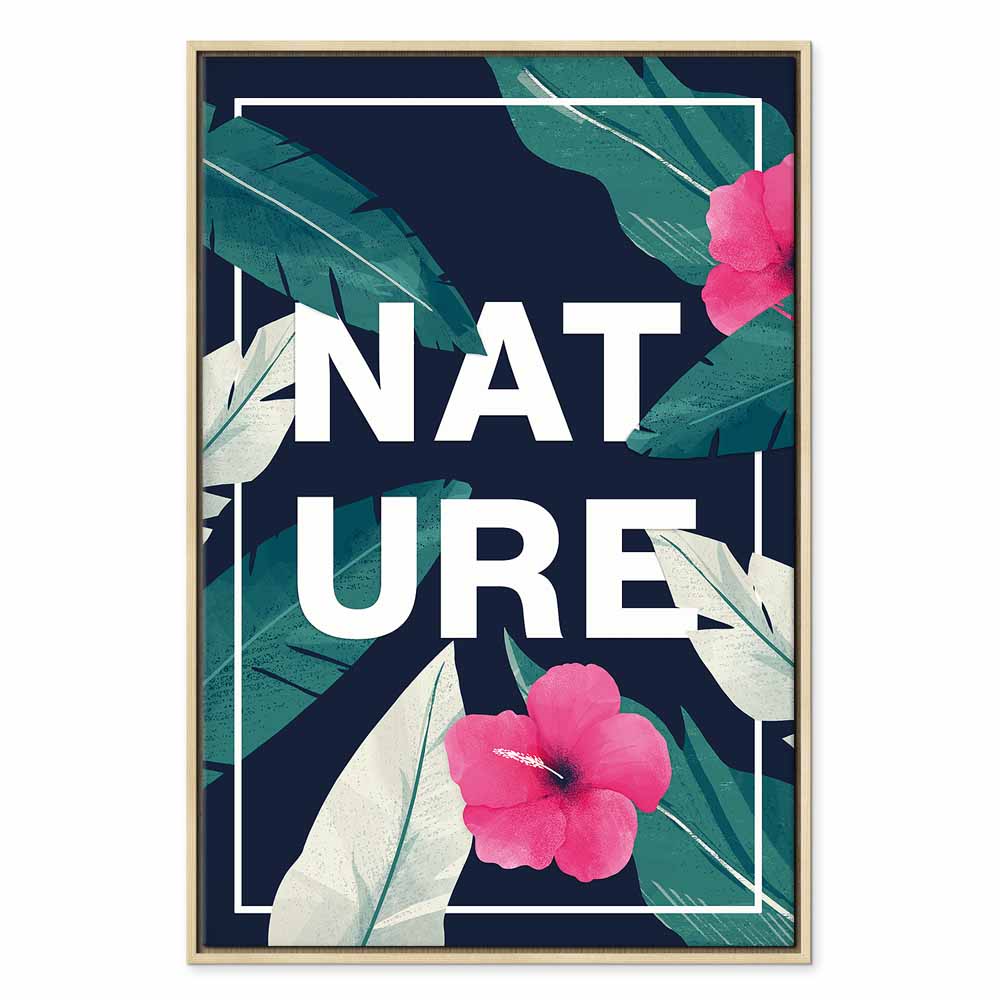Vertical Nature Text Canvas Print