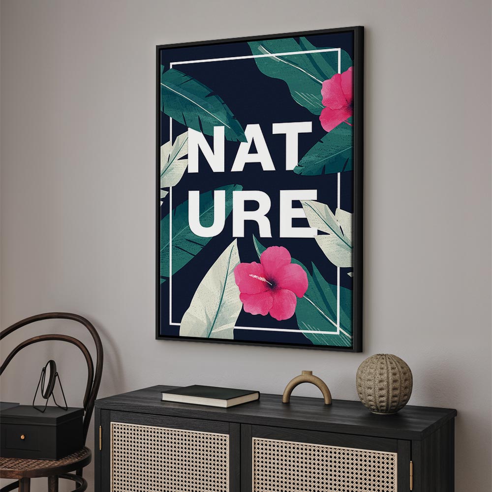 Vertical Nature Text Canvas Print