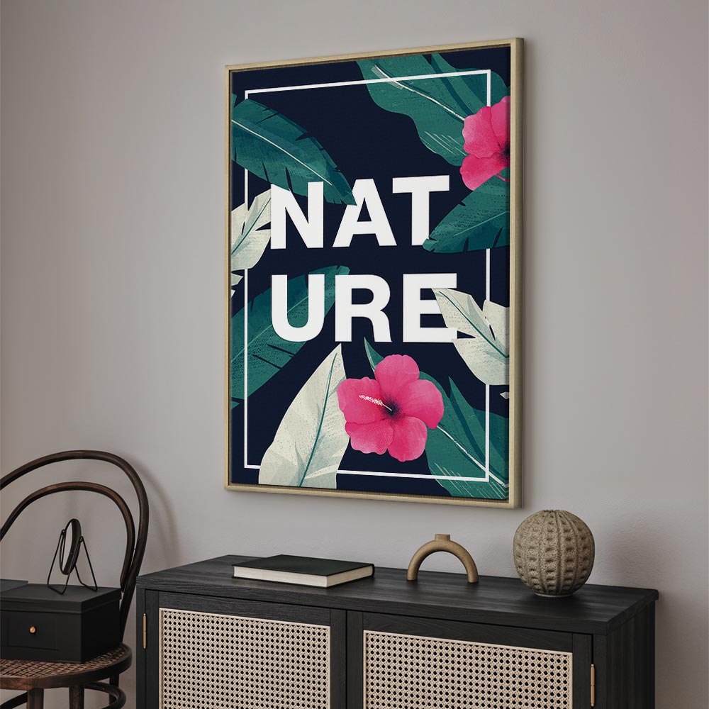 Vertical Nature Text Canvas Print