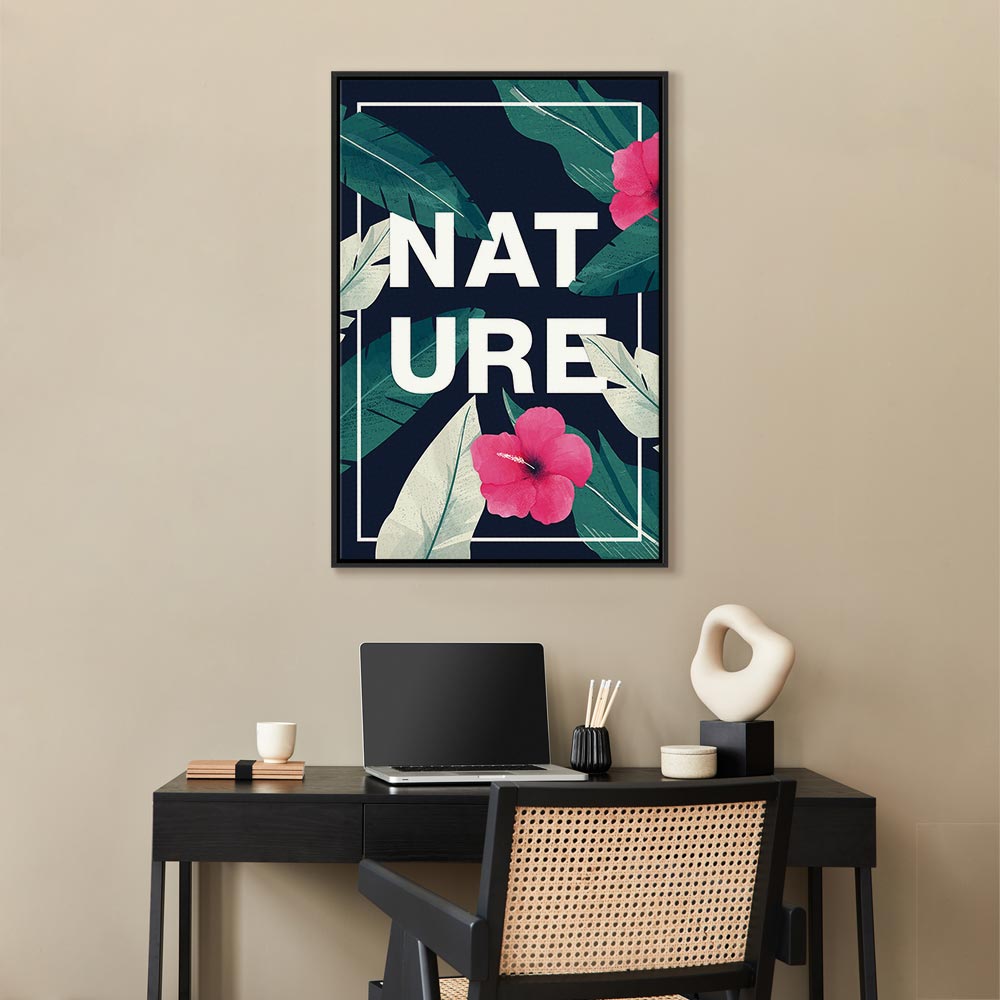Vertical Nature Text Canvas Print
