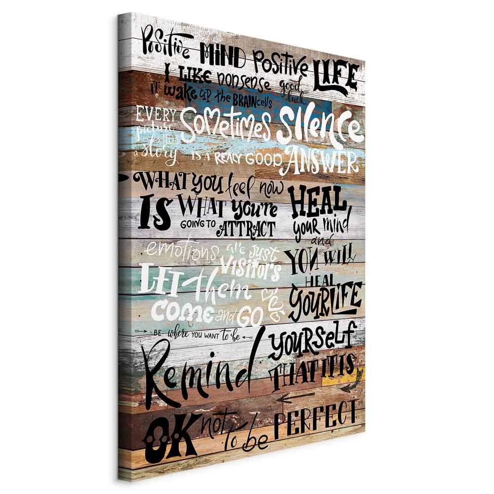 Positive Affirmations Text Canvas Print