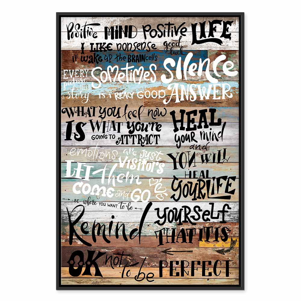 Positive Affirmations Text Canvas Print