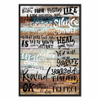 Positive Affirmations Text Canvas Print