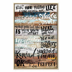 Positive Affirmations Text Canvas Print