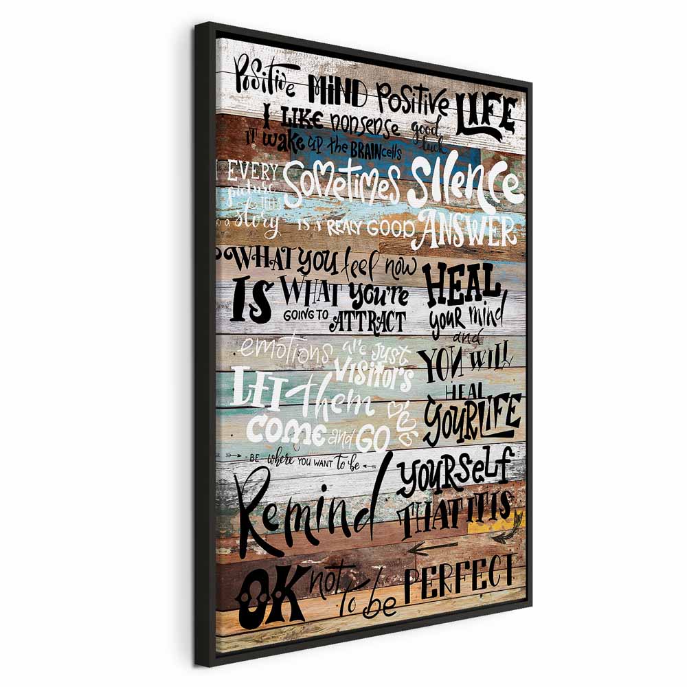Positive Affirmations Text Canvas Print