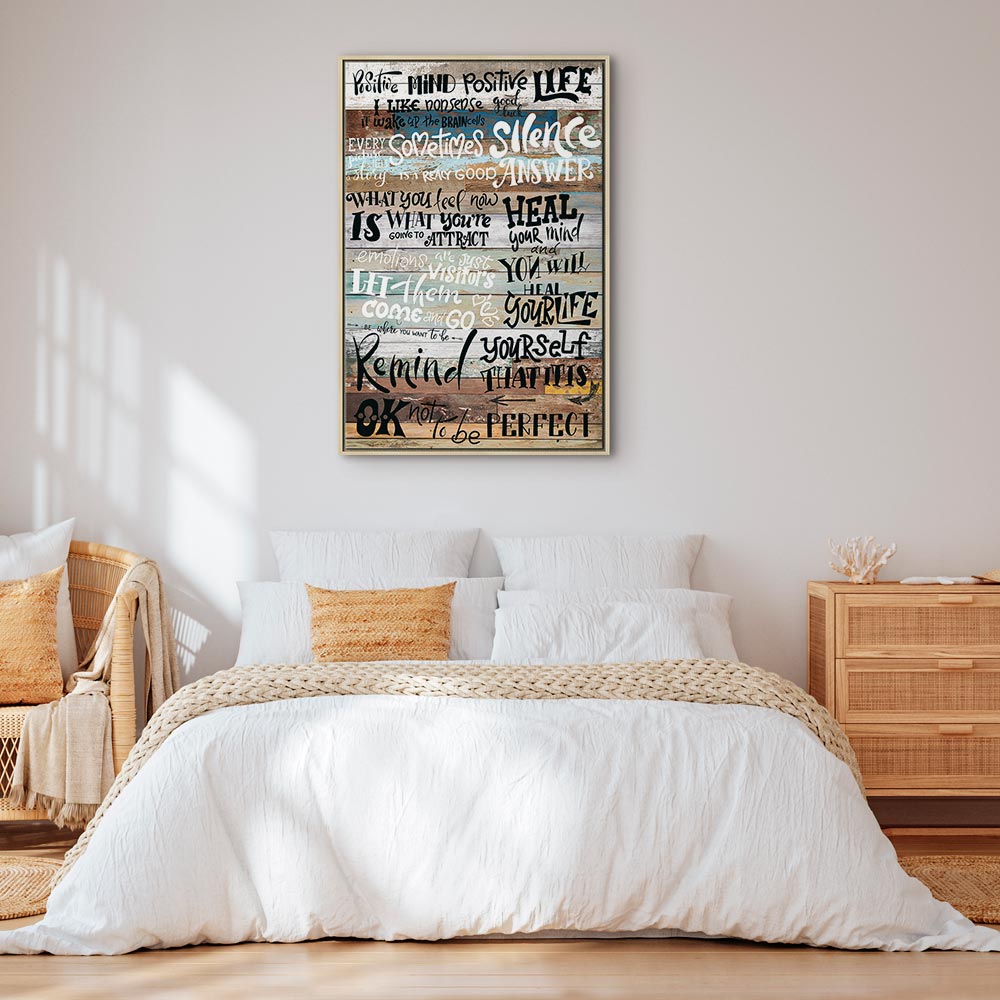 Positive Affirmations Text Canvas Print