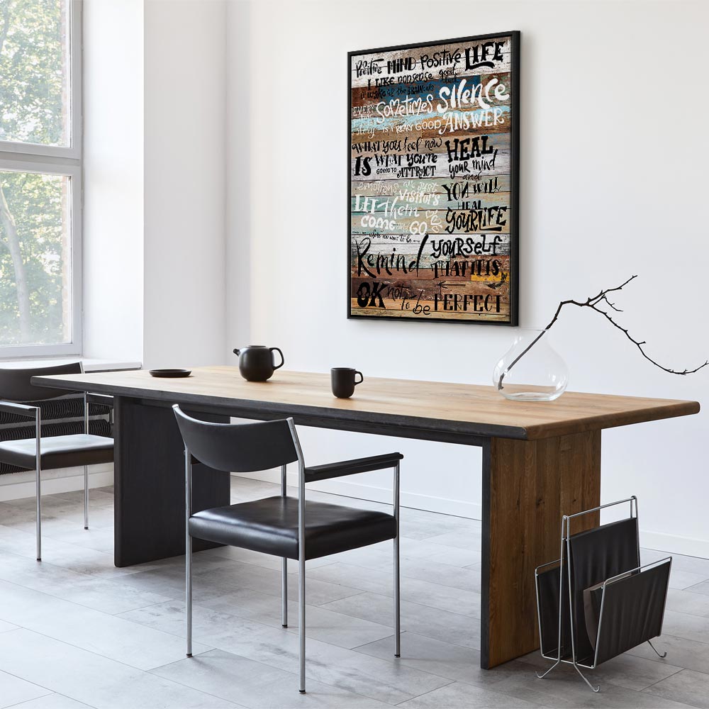 Positive Affirmations Text Canvas Print