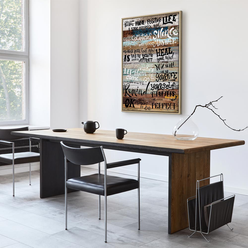 Positive Affirmations Text Canvas Print