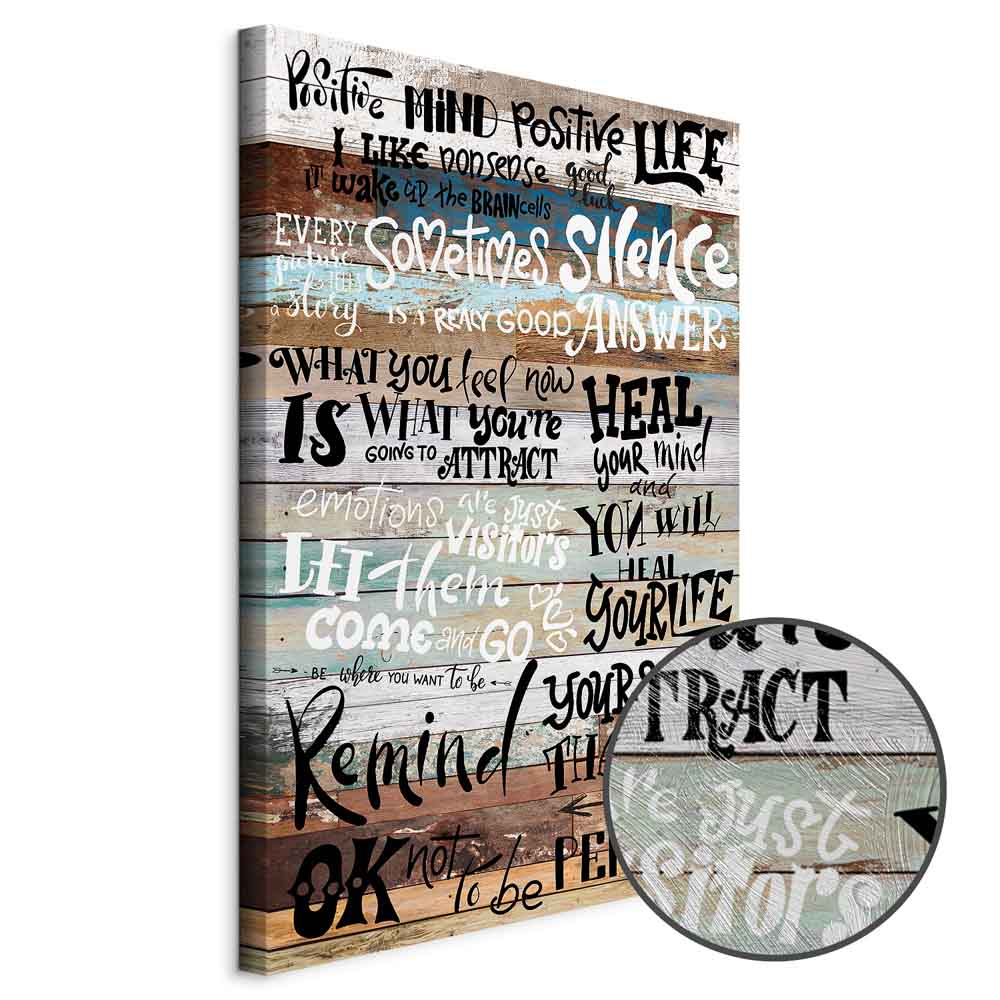 Positive Affirmations Text Canvas Print