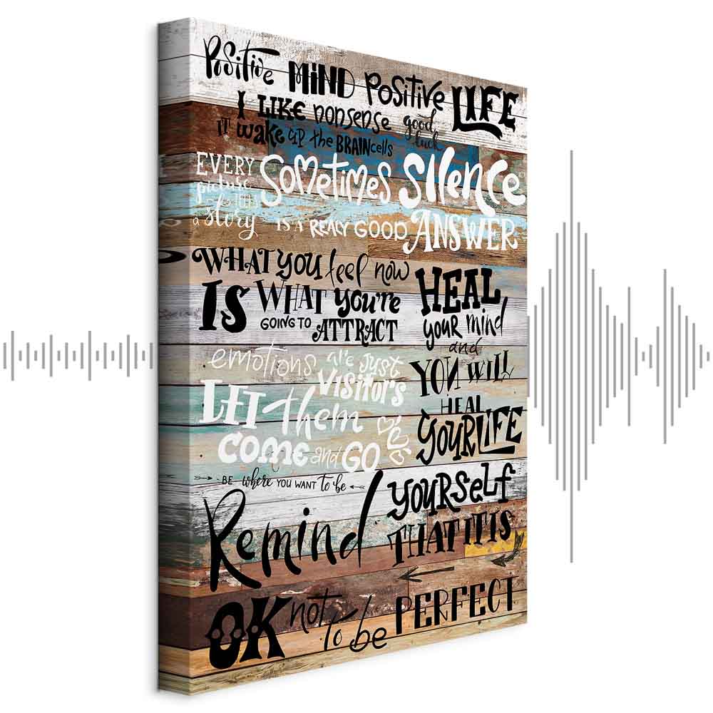 Positive Affirmations Text Canvas Print