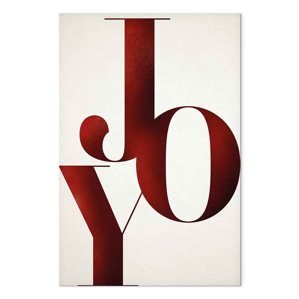 Joy Typography Vertical Canvas Print