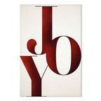 Joy Typography Vertical Canvas Print