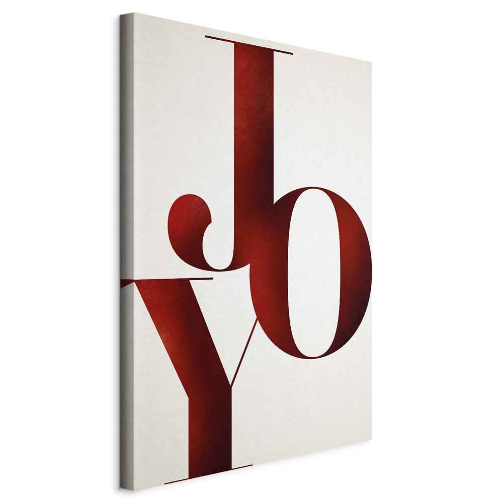 Joy Typography Vertical Canvas Print