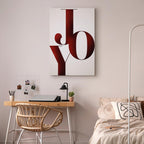 Joy Typography Vertical Canvas Print