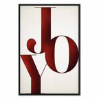 Joy Typography Vertical Canvas Print