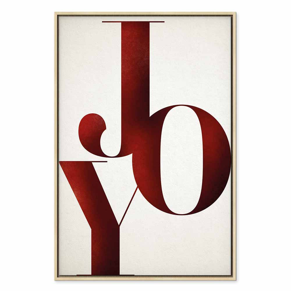 Joy Typography Vertical Canvas Print