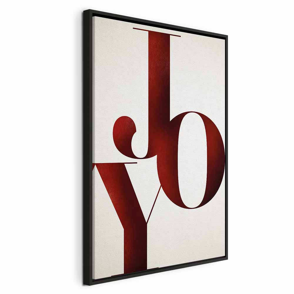 Joy Typography Vertical Canvas Print