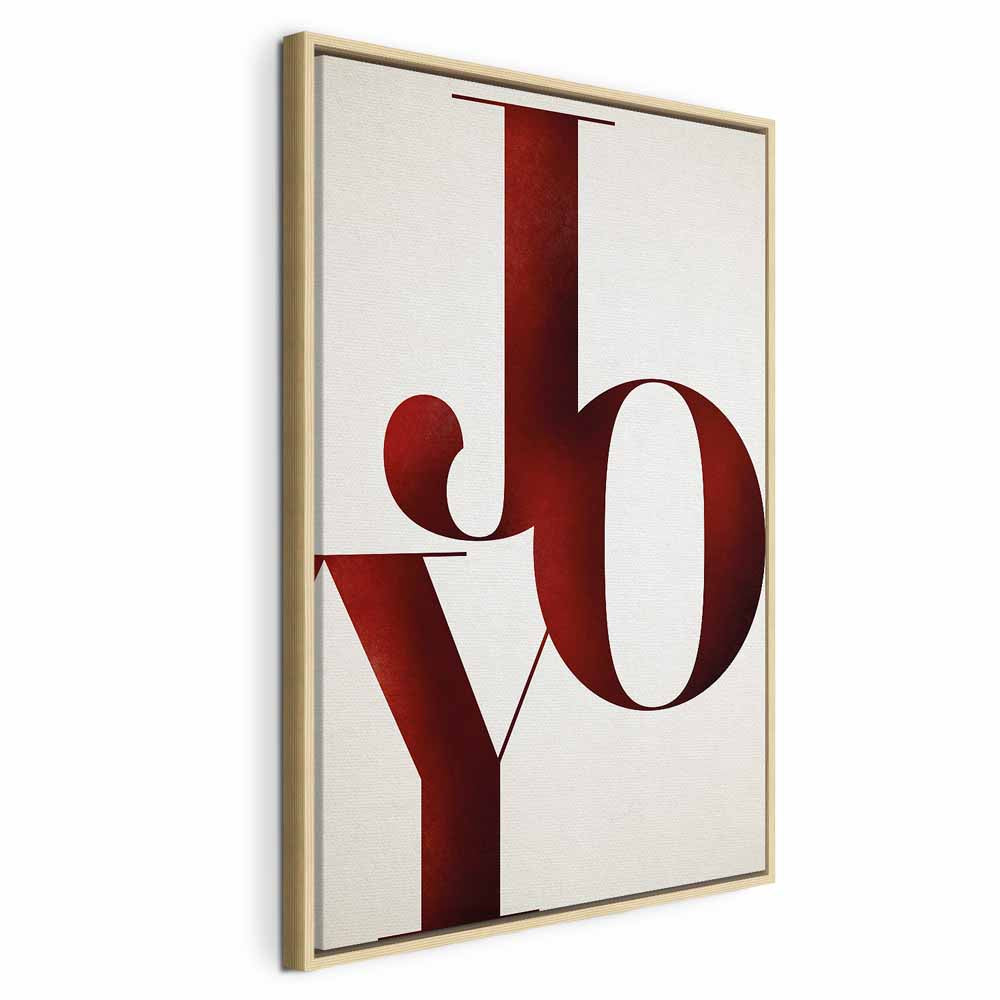 Joy Typography Vertical Canvas Print