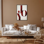 Joy Typography Vertical Canvas Print