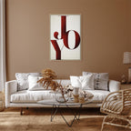 Joy Typography Vertical Canvas Print