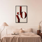 Joy Typography Vertical Canvas Print