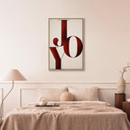Joy Typography Vertical Canvas Print