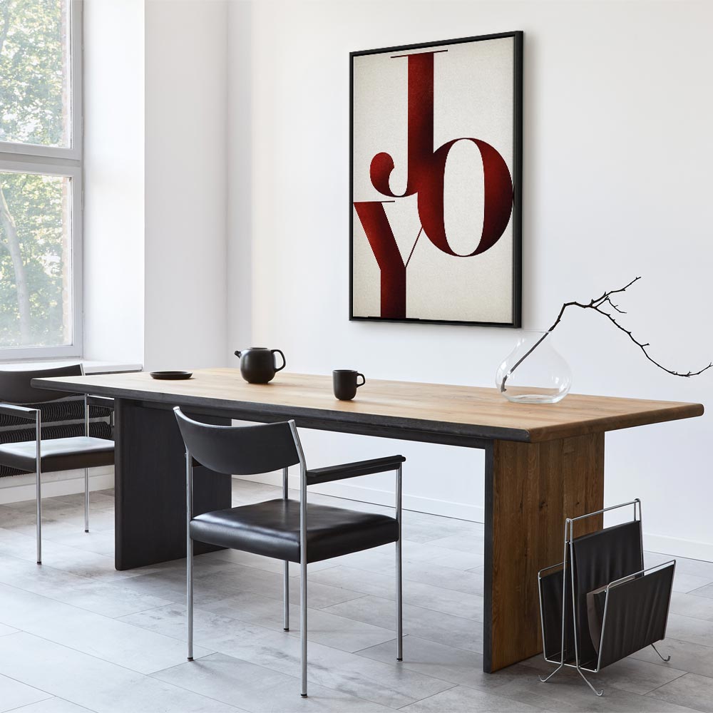 Joy Typography Vertical Canvas Print