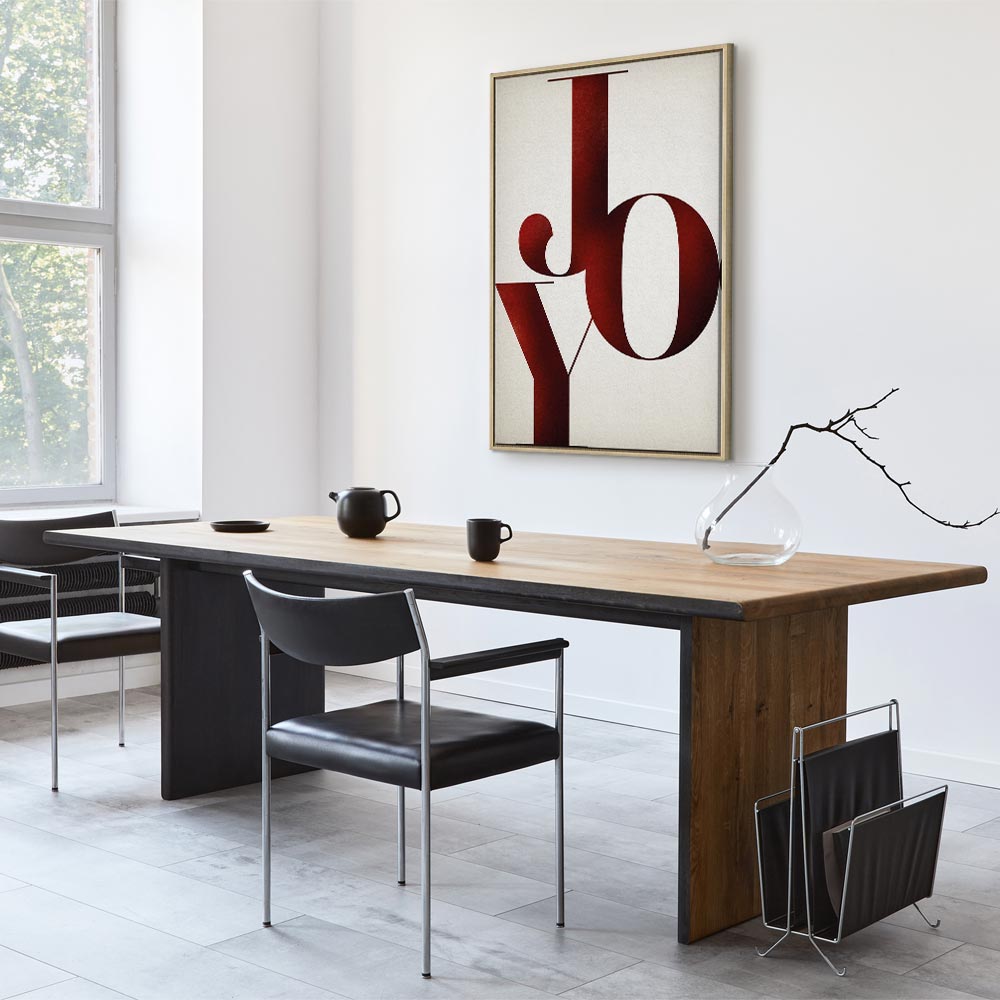 Joy Typography Vertical Canvas Print