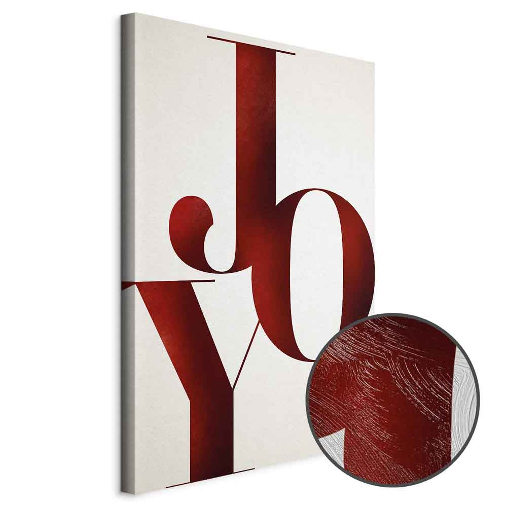 Joy Typography Vertical Canvas Print
