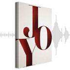 Joy Typography Vertical Canvas Print