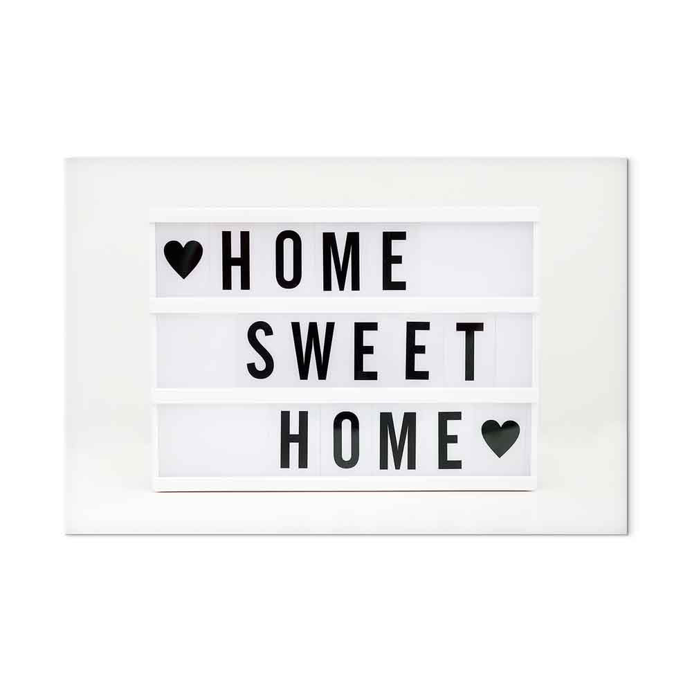 Cinema Light Box Typography Canvas Print