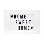 Cinema Light Box Typography Canvas Print