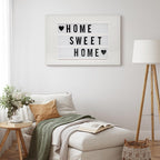 Cinema Light Box Typography Canvas Print