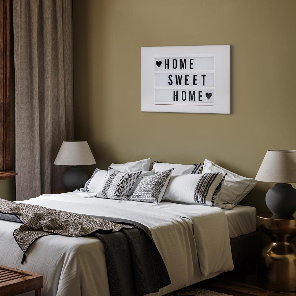 Cinema Light Box Typography Canvas Print