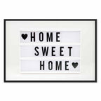 Cinema Light Box Typography Canvas Print