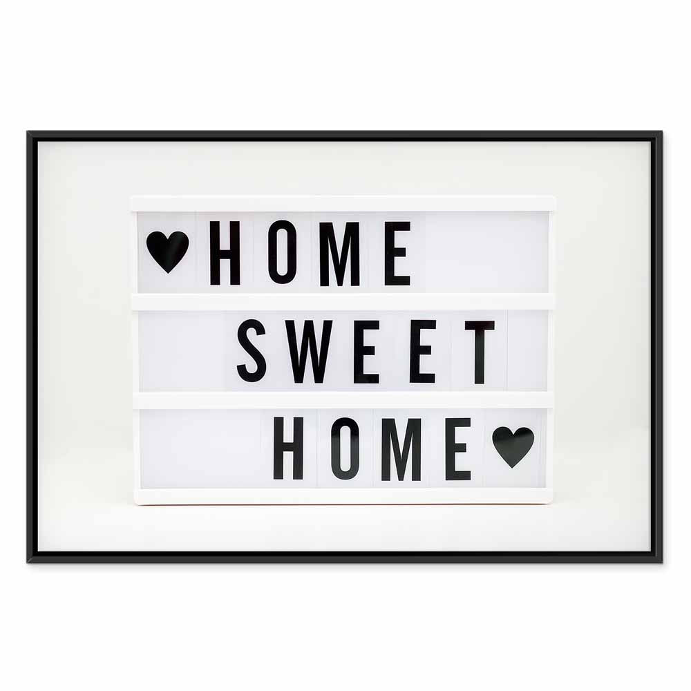 Cinema Light Box Typography Canvas Print