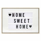 Cinema Light Box Typography Canvas Print