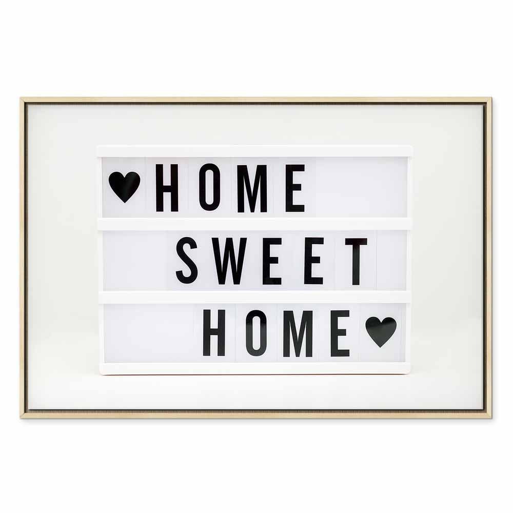 Cinema Light Box Typography Canvas Print