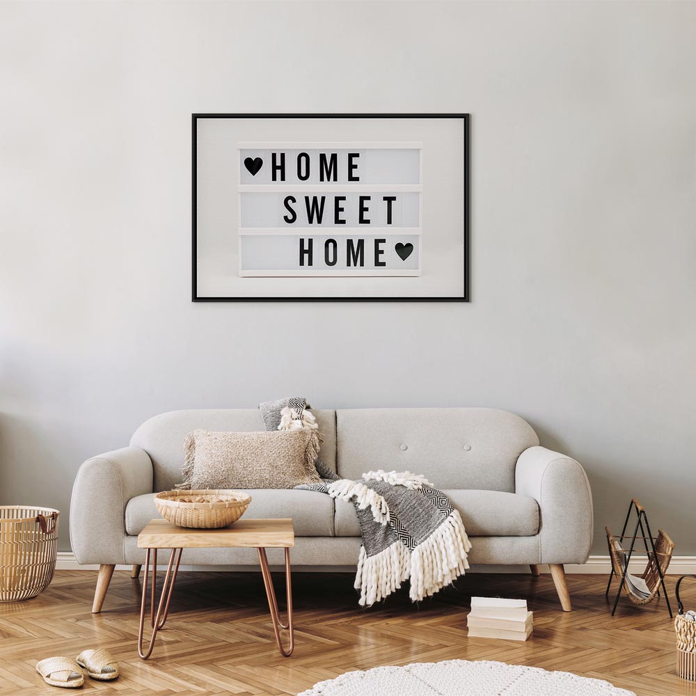 Cinema Light Box Typography Canvas Print