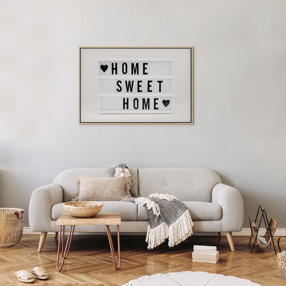 Cinema Light Box Typography Canvas Print