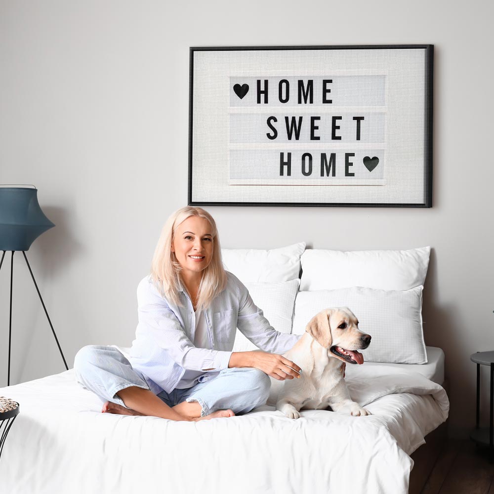 Cinema Light Box Typography Canvas Print