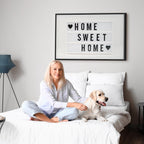 Cinema Light Box Typography Canvas Print