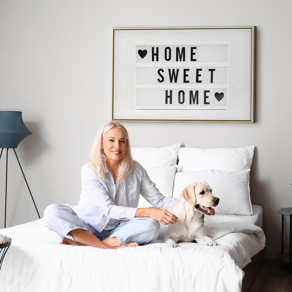 Cinema Light Box Typography Canvas Print